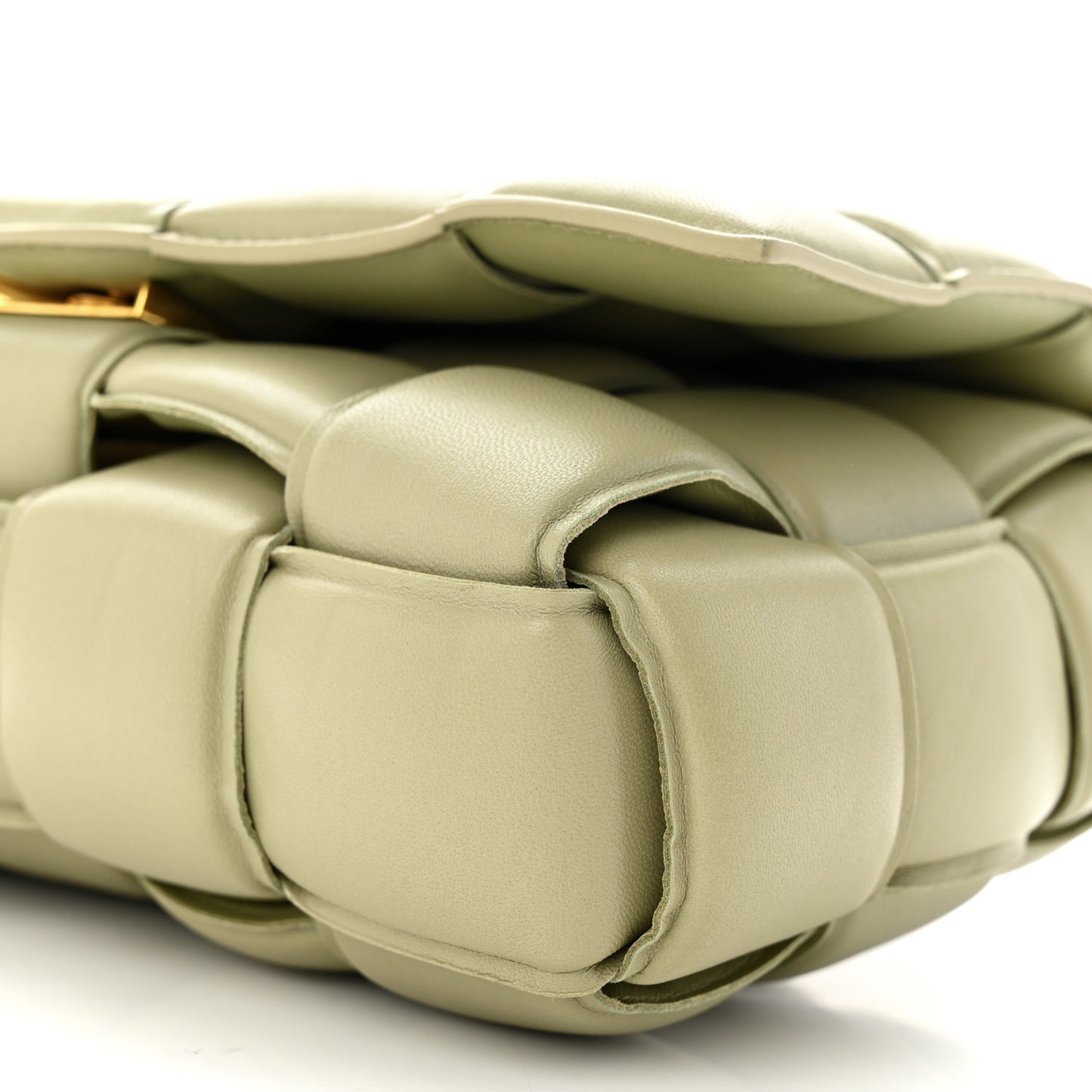 Nappa Maxi Intreccio Padded Cassette Crossbody Bag Travertine