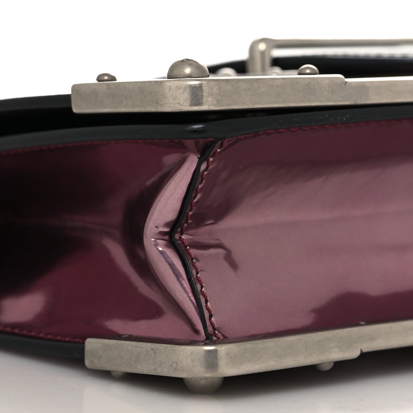 Metallic Vitello Saffiano Cahier Bag Ibisco Black