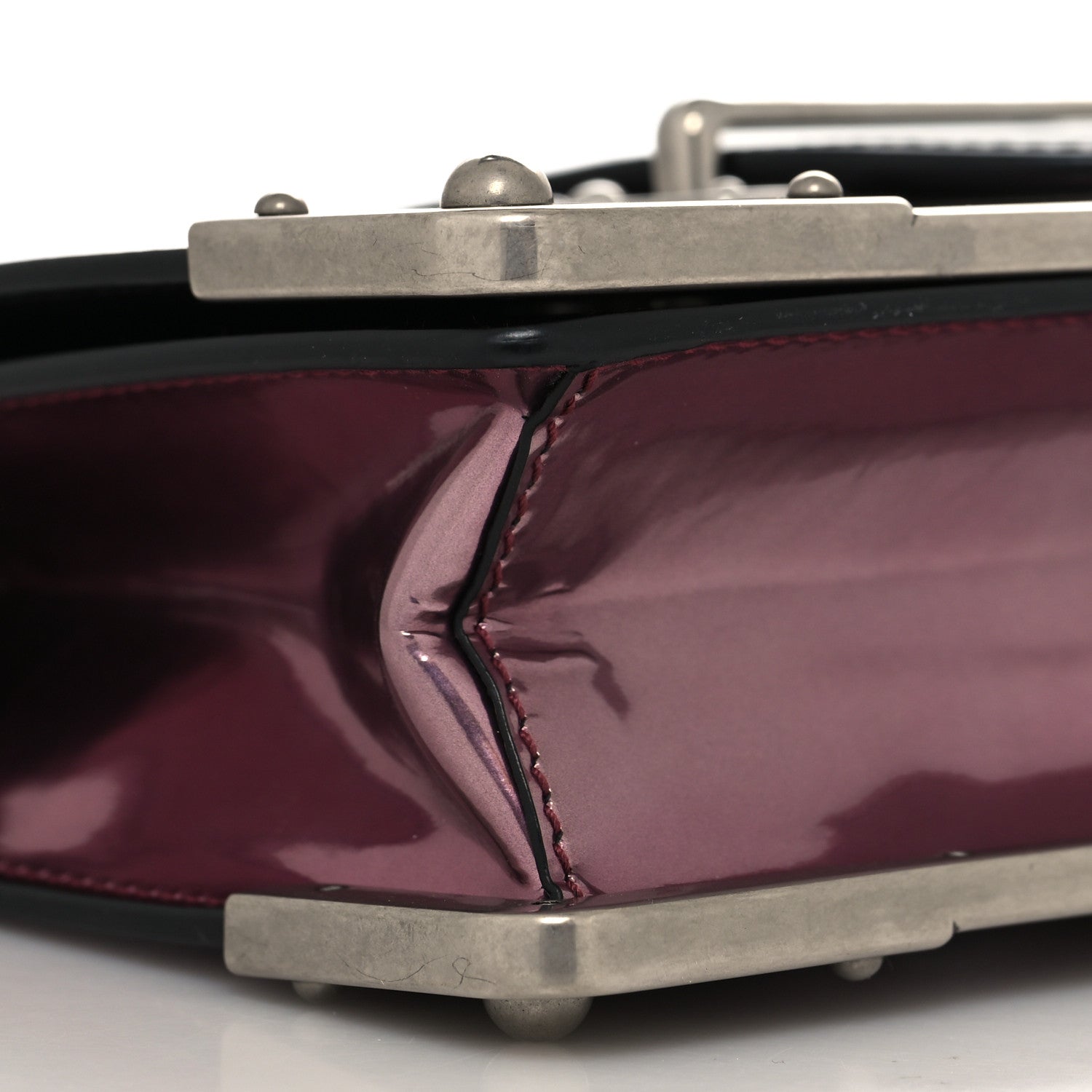 Prada Metallic Vitello Saffiano Cahier Bag Ibisco Black 8 of 11