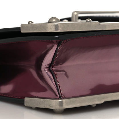 Prada Metallic Vitello Saffiano Cahier Bag Ibisco Black 8 of 11
