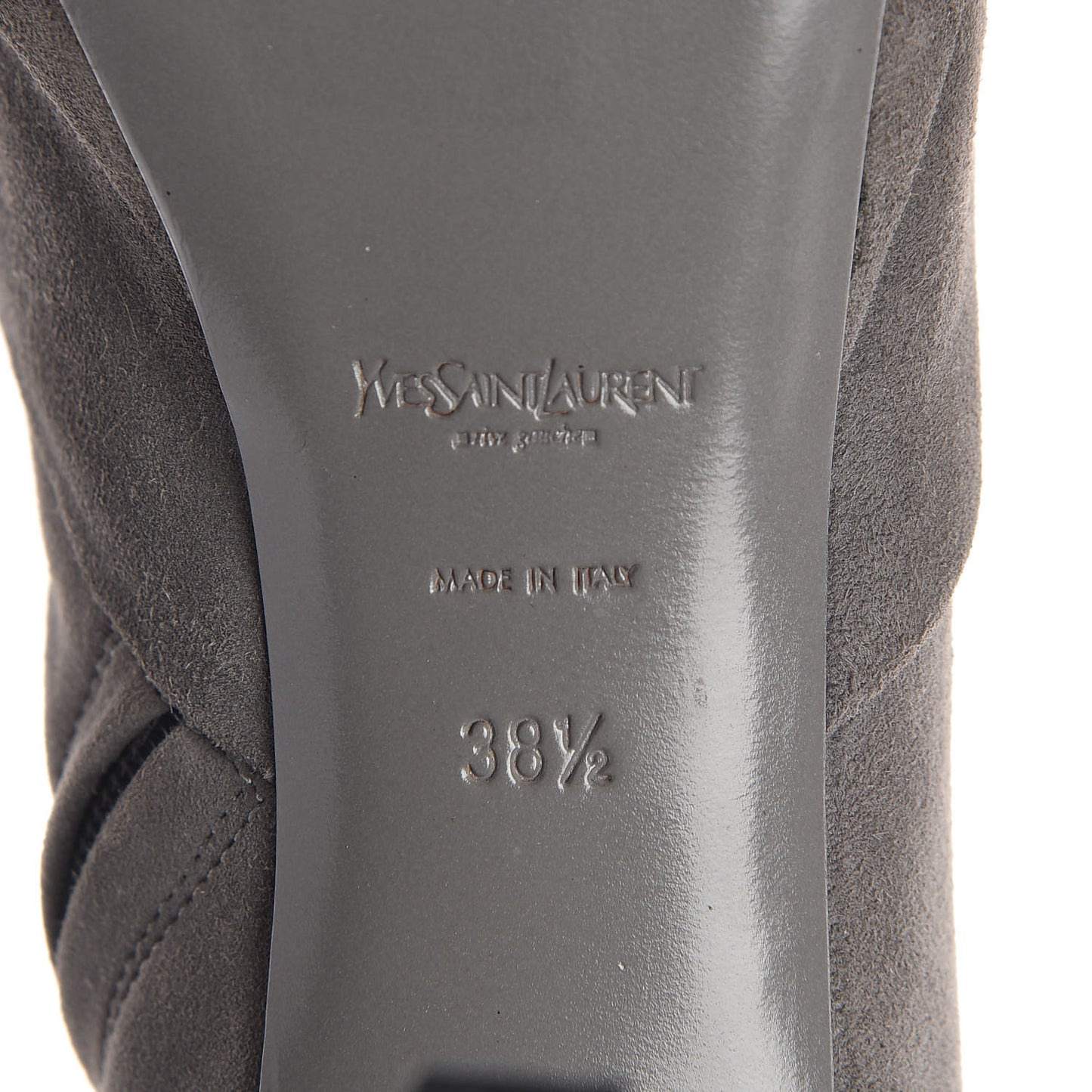 Suede Knee High Boots 38.5 Grey