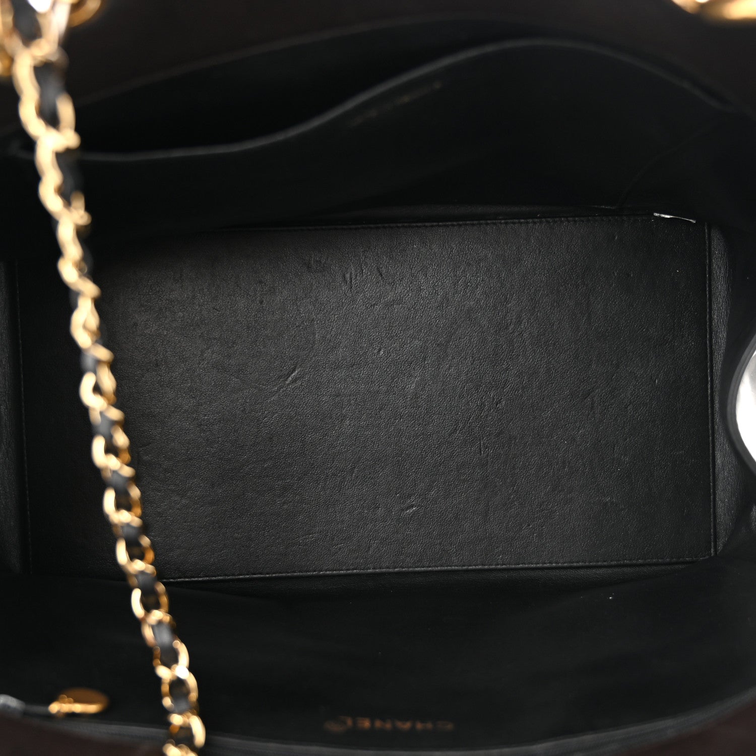 Chanel Patent Quilted Grand Shopping Tote GST Black 5 of 12
