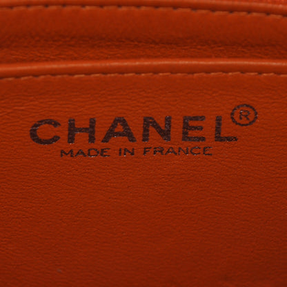 Chanel Patent Quilted Mini Square Flap Dark Orange 6 of 11