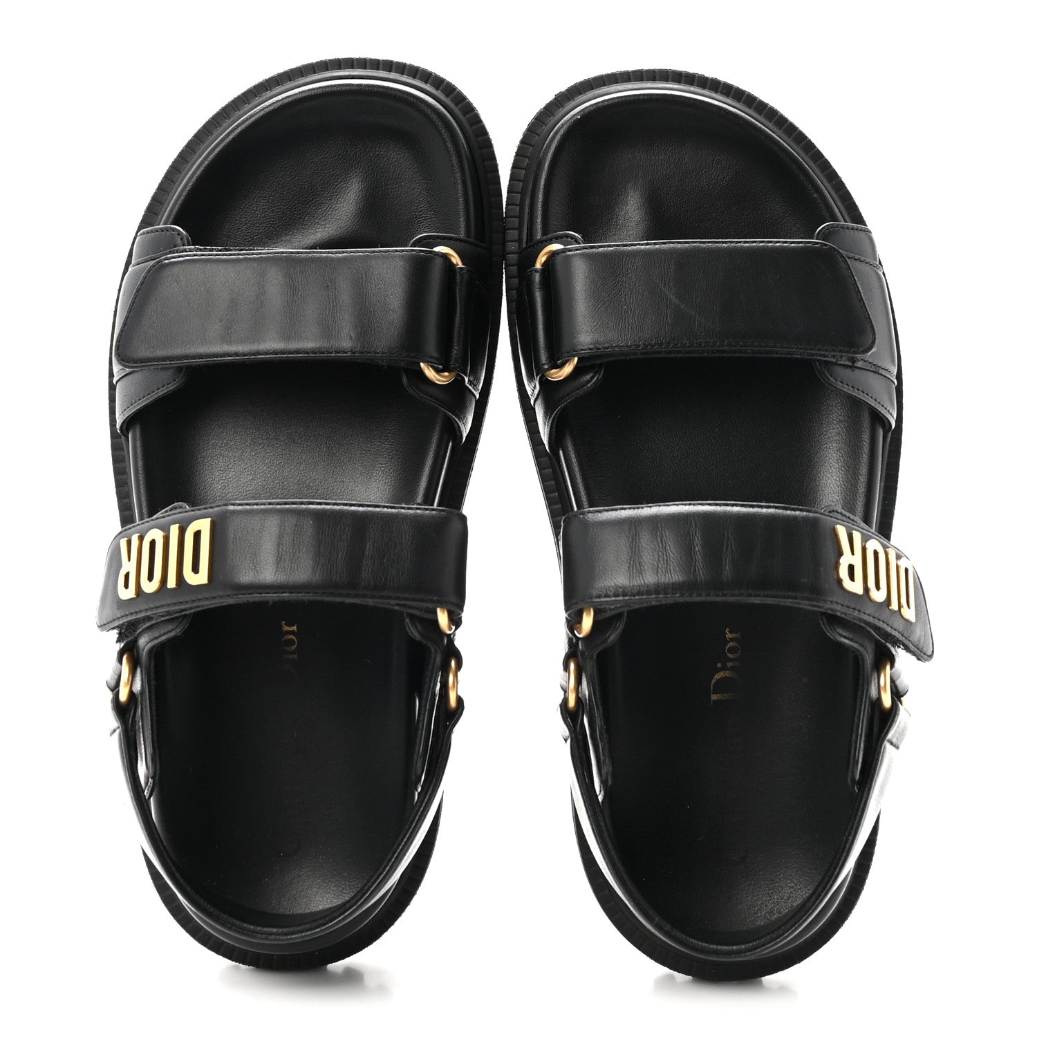 Christian Dior Lambskin Dioract 10mm Sandals 35 Black 2 of 10