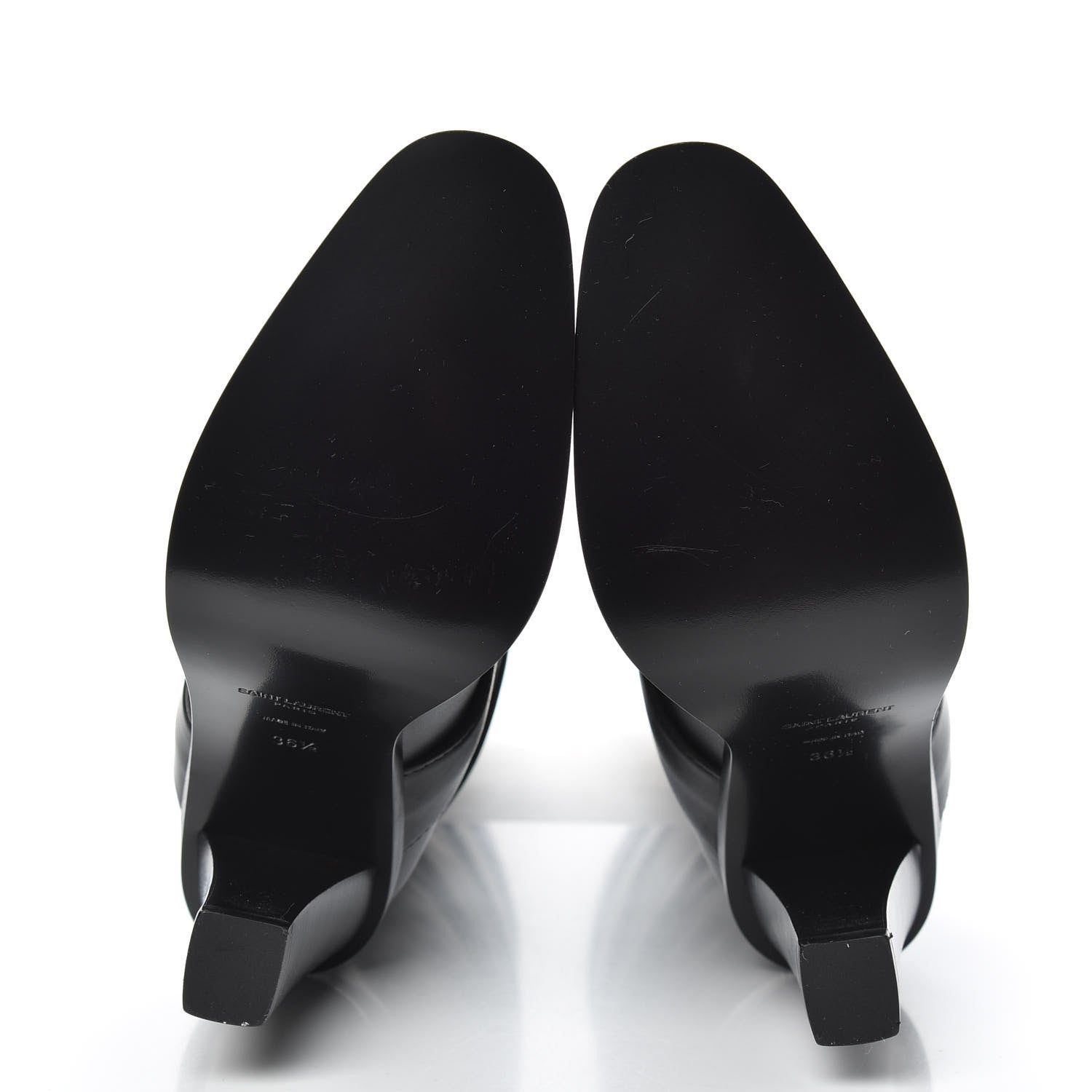 Saint Laurent Seta Calfskin Knee High Boot 36.5 Black 5 of 8