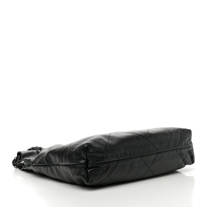 Chanel Shiny Calfskin Quilted Small Chanel 22 So Black 5 of 11