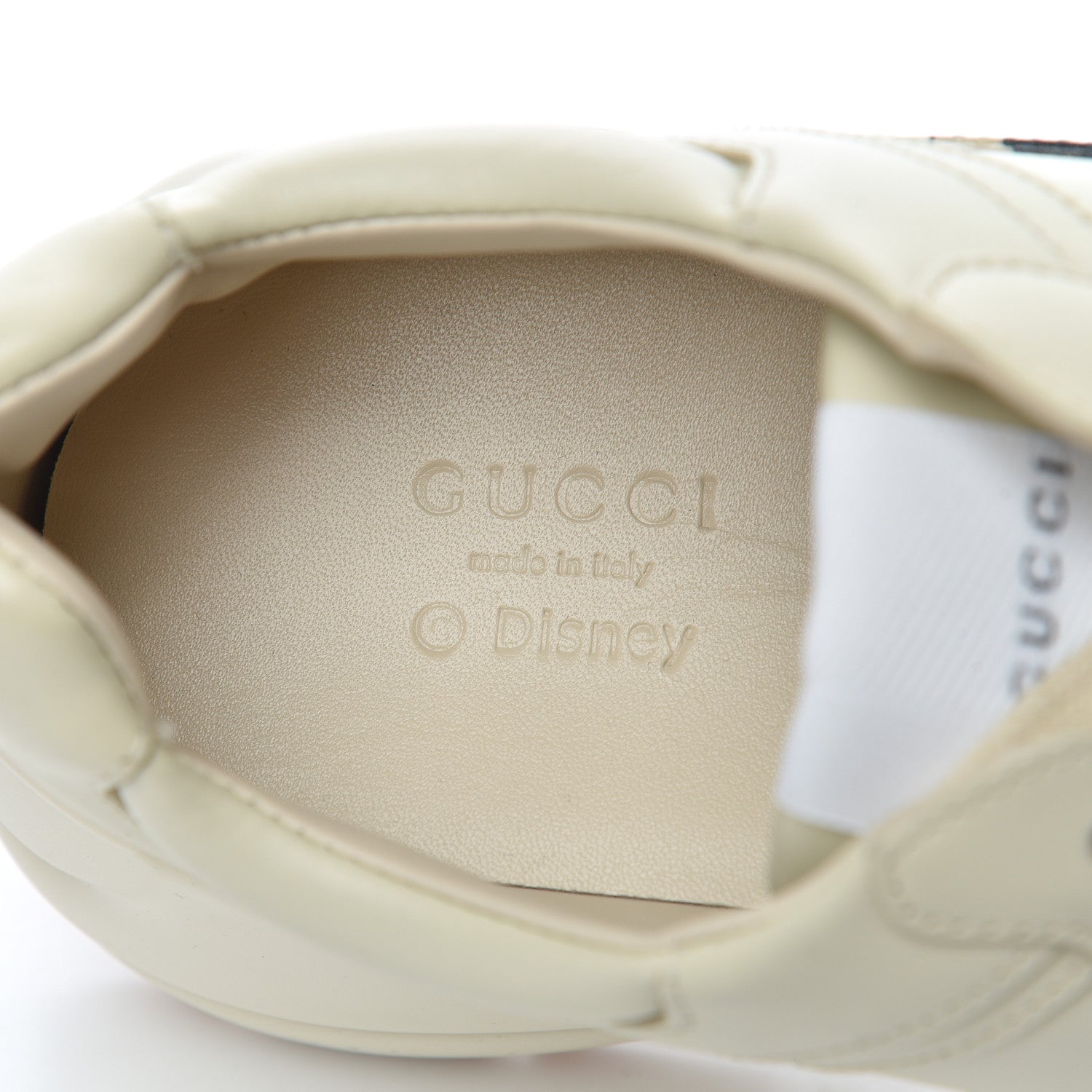 Gucci X DISNEY Calfskin Mickey Mouse Womens Rhyton Sneakers 39 Ivory 6 of 9