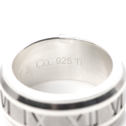 Tiffany Sterling Silver Titanium Atlas Band Ring 48 4.5 6 of 7