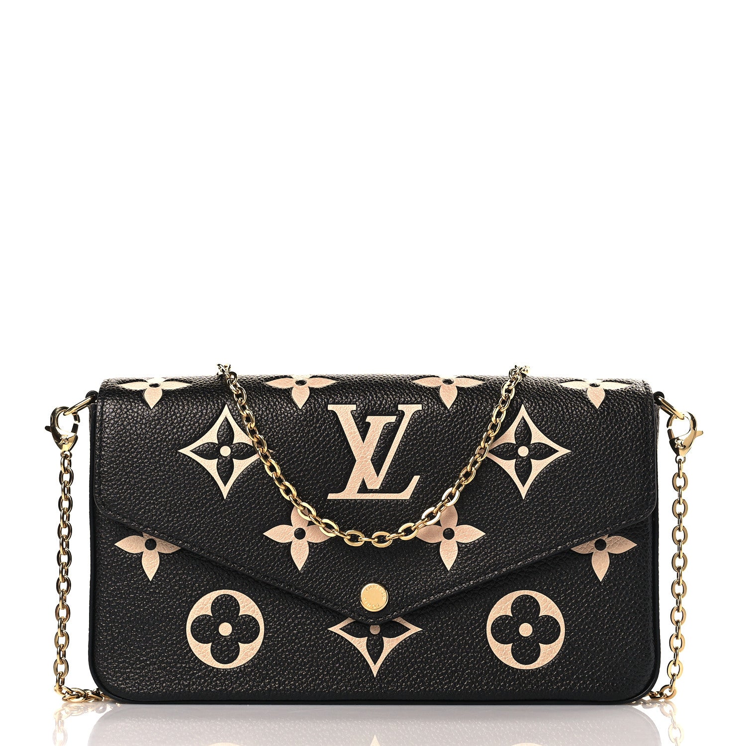 Louis Vuitton Empreinte Monogram Giant Felicie Pochette Black Beige 3 of 10