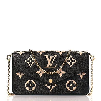Louis Vuitton Empreinte Monogram Giant Felicie Pochette Black Beige 3 of 10