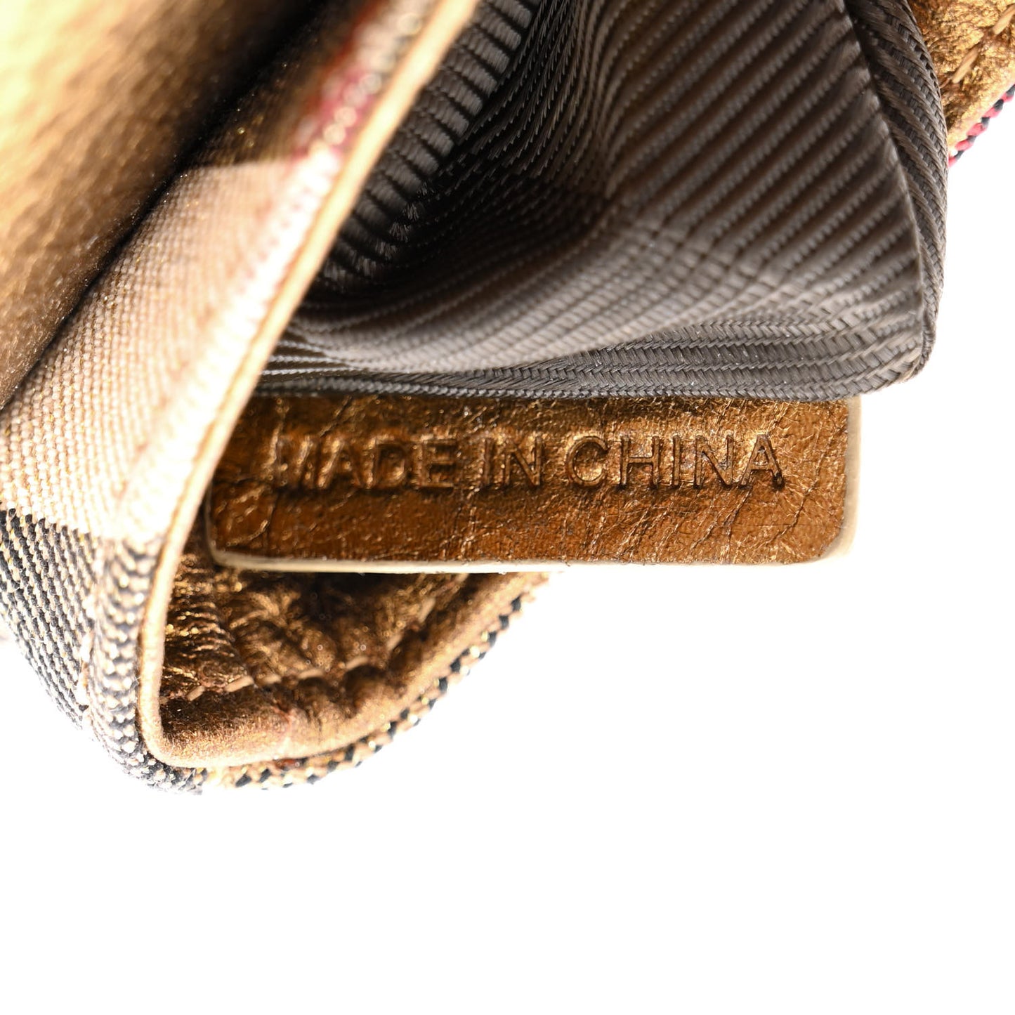 Metallic Calfskin Shoulder Bag Gold