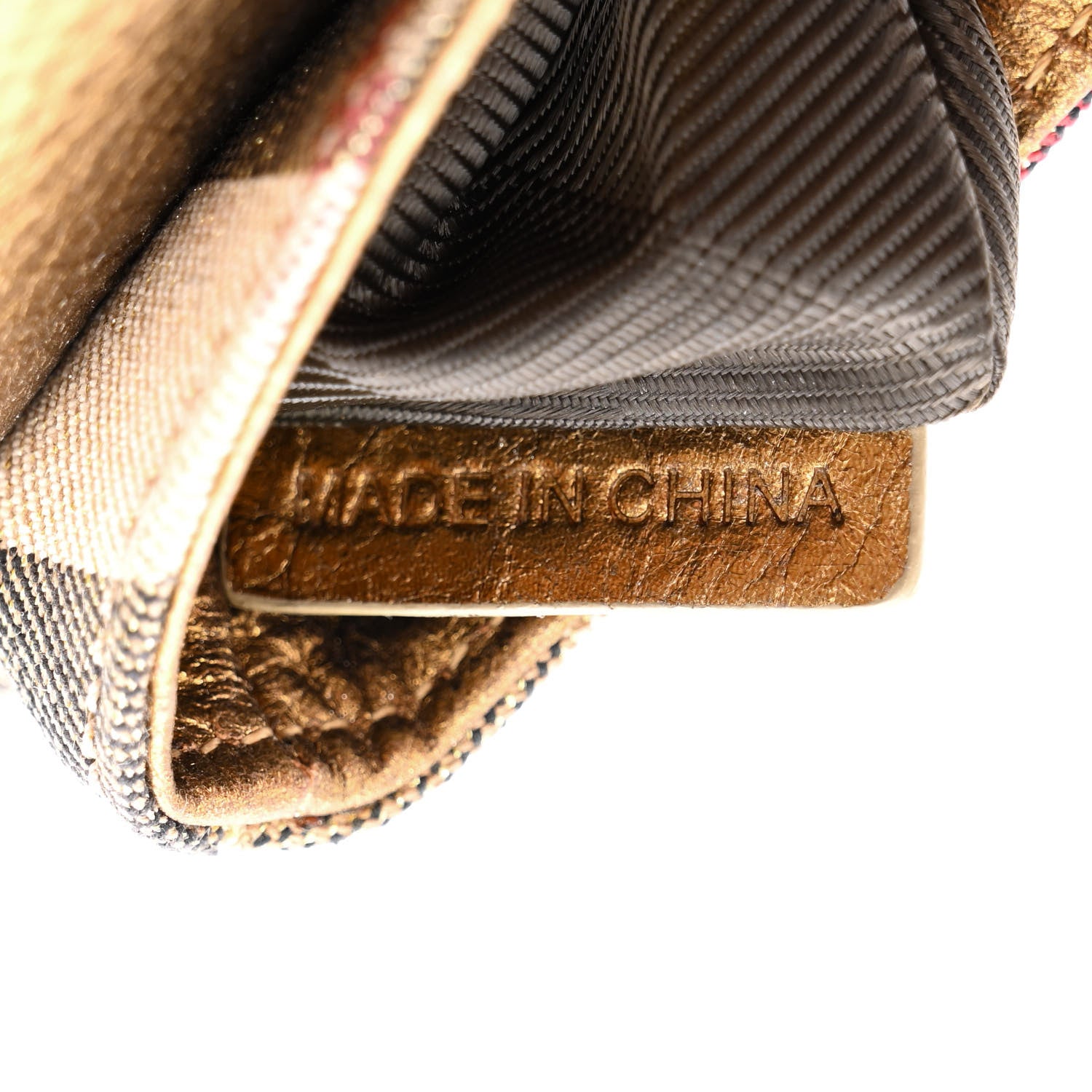 Burberry Metallic Calfskin Shoulder Bag Gold 7 of 12