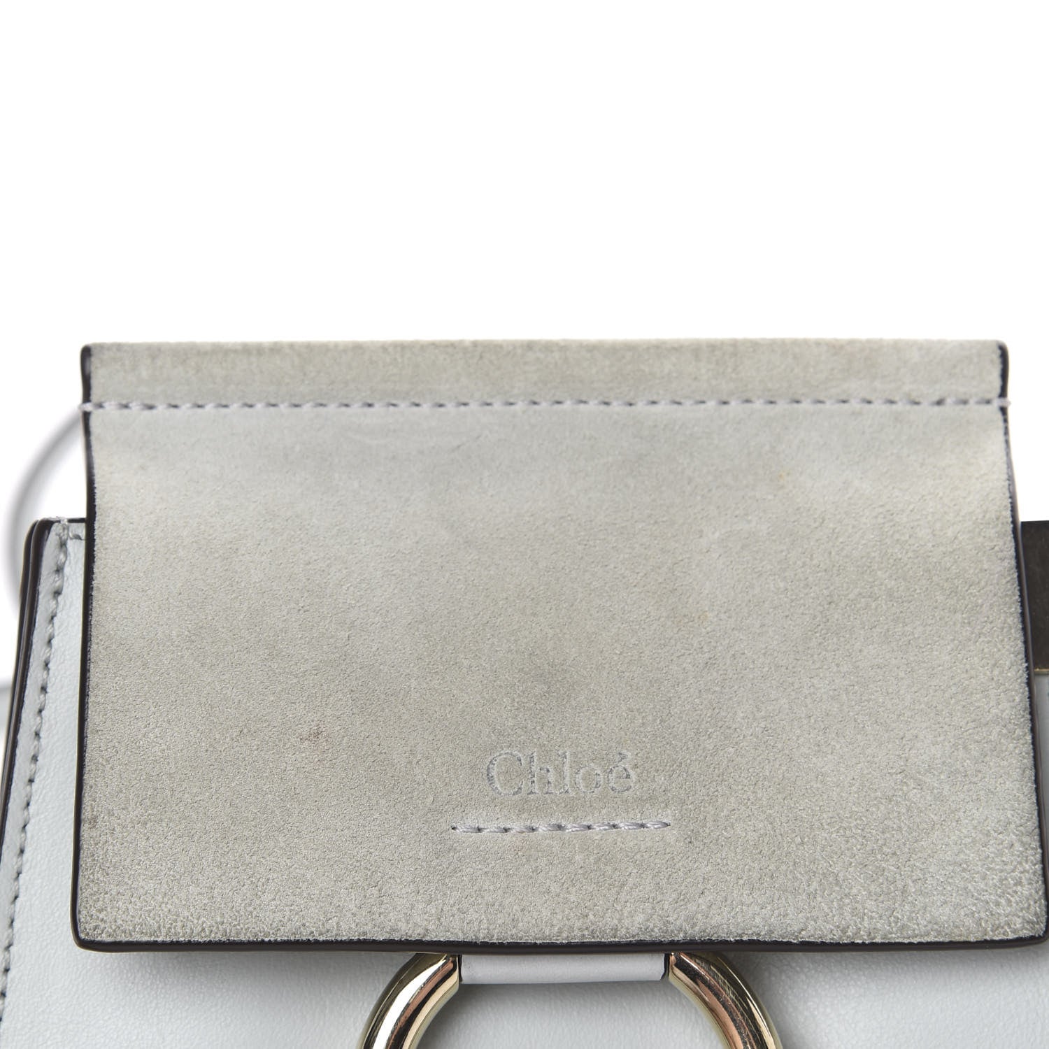 Chloe Suede Calfskin Mini Faye Bracelet Bag Airy Grey 6 of 11