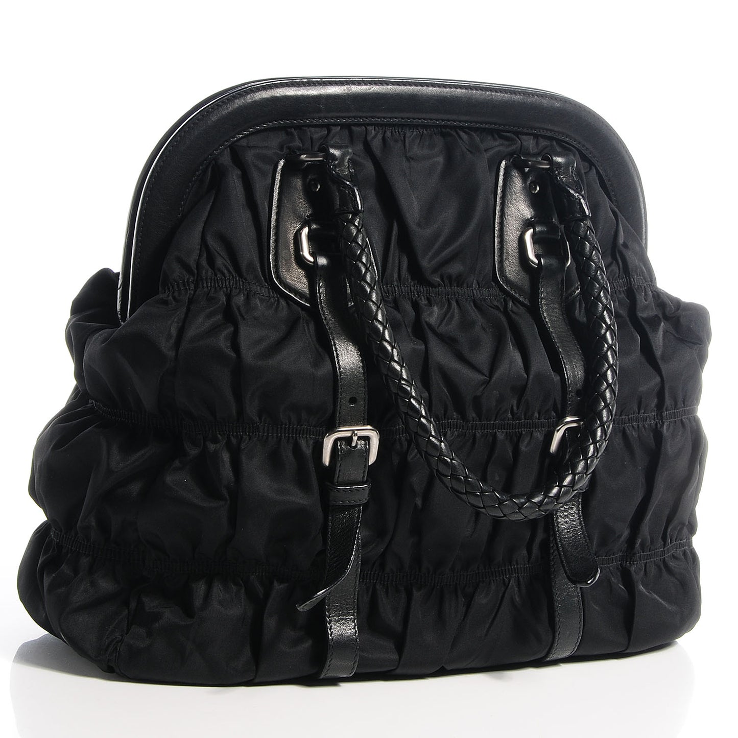Tessuto Nylon Gaufre Tote Nero Black
