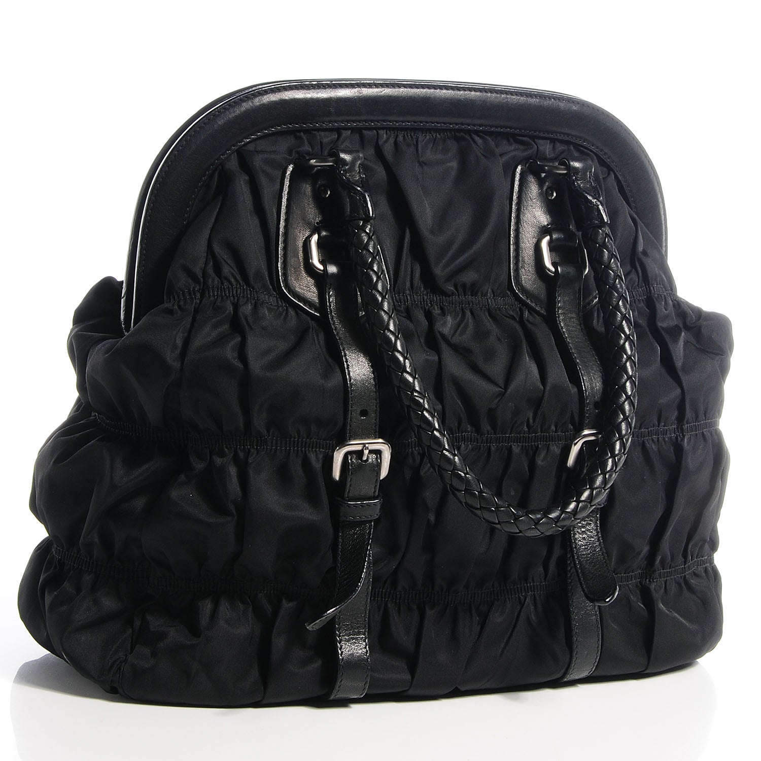 Prada Tessuto Nylon Gaufre Tote Nero Black 3 of 8