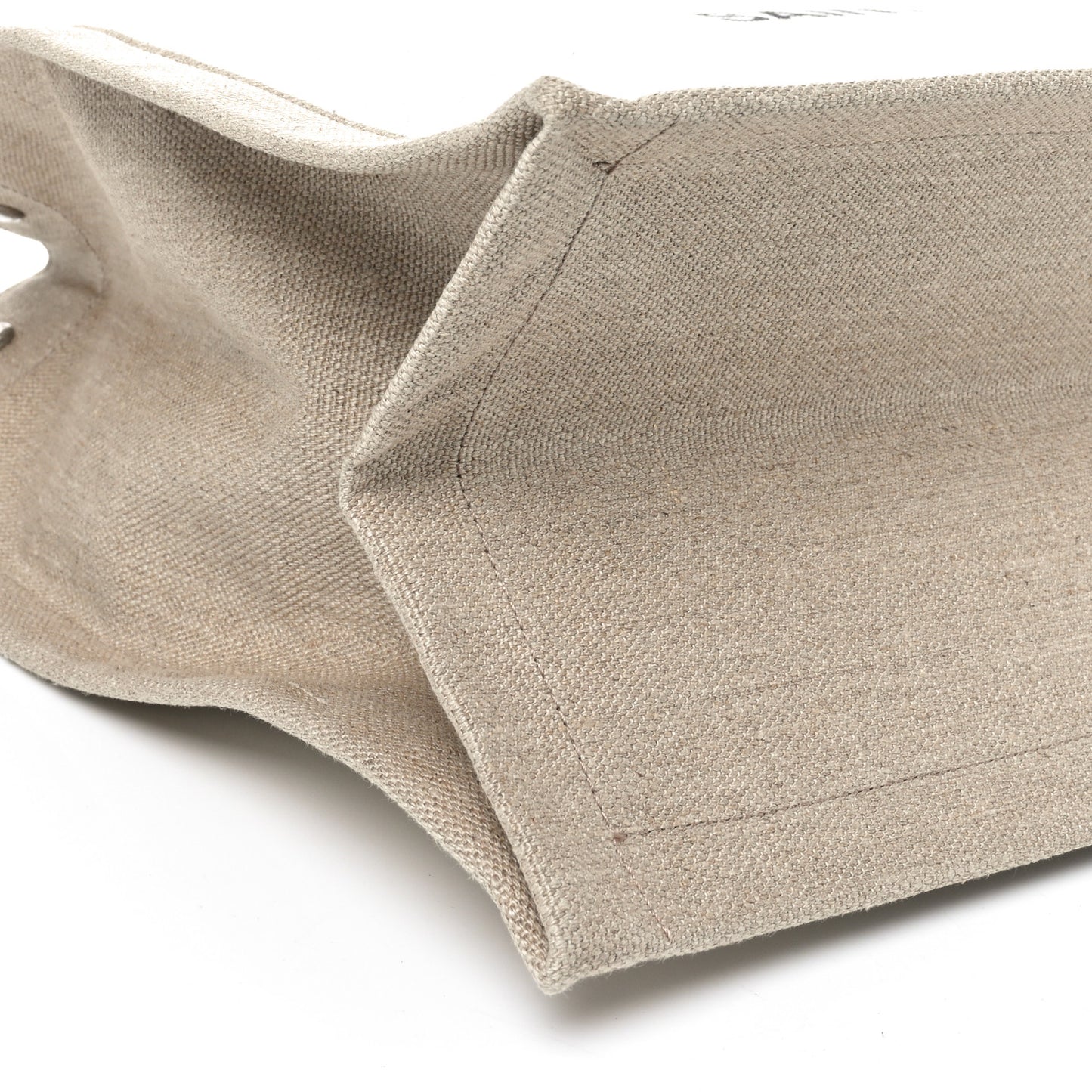 Linen Calfskin Rive Gauche Tote Greggio Natural