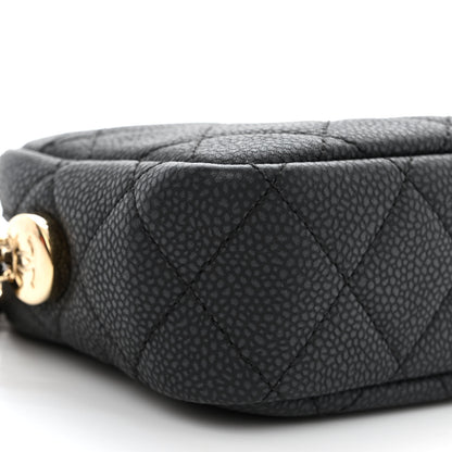 Chanel Iridescent Caviar Quilted Mini Coco Tassel Camera Case Black 9 of 10