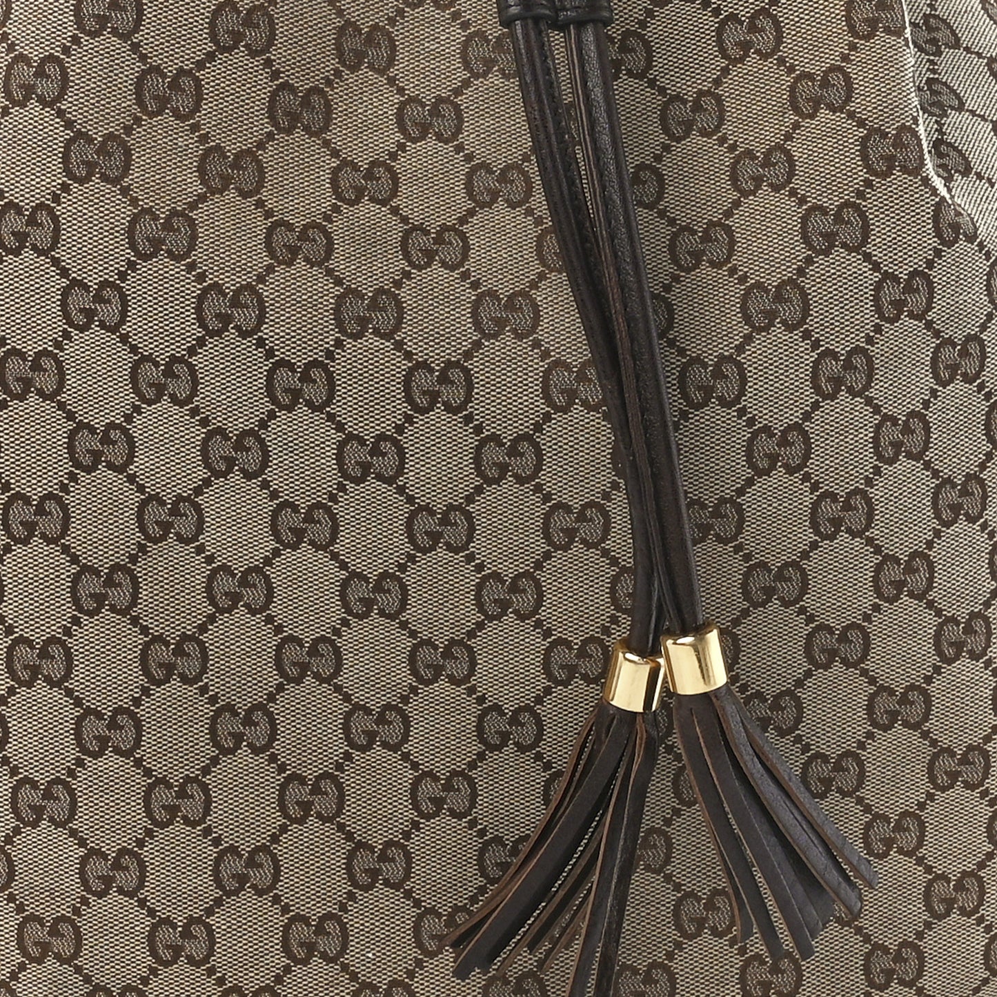 Monogram Medium Interlocking Icon Shoulder Bag Dark Brown