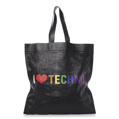 Balenciaga Agneau I Love Techno Supermarket Shopper L Black Multicolor 1 of 10