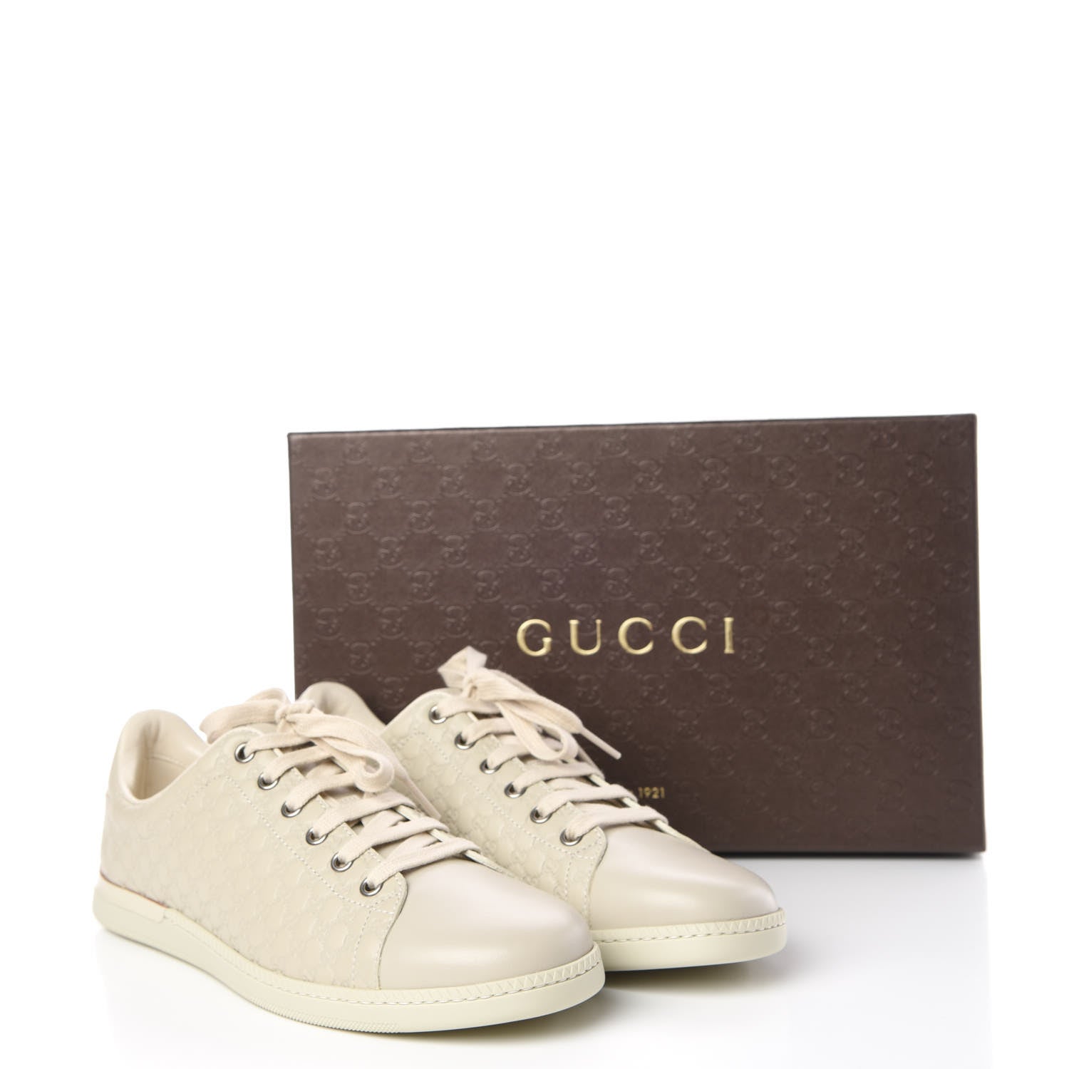 Gucci Soft Microguccissima Womens Sneakers 38.5 Mystic White 9 of 9
