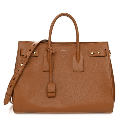 Saint Laurent Grained Calfskin Large Supple Sac De Jour Cinnamon 1 of 10