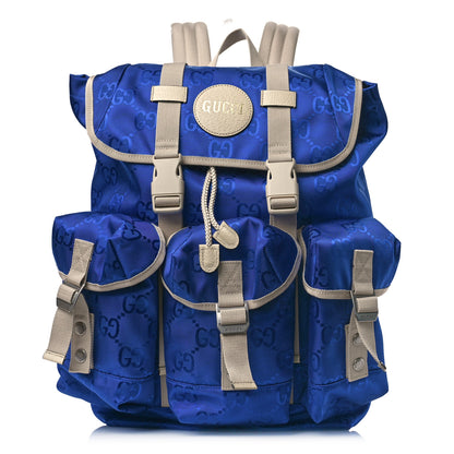 Gucci Econyl Nylon Monogram Off The Grid Utility Pocket Backpack Orient Blue New Plaster 1 of 7