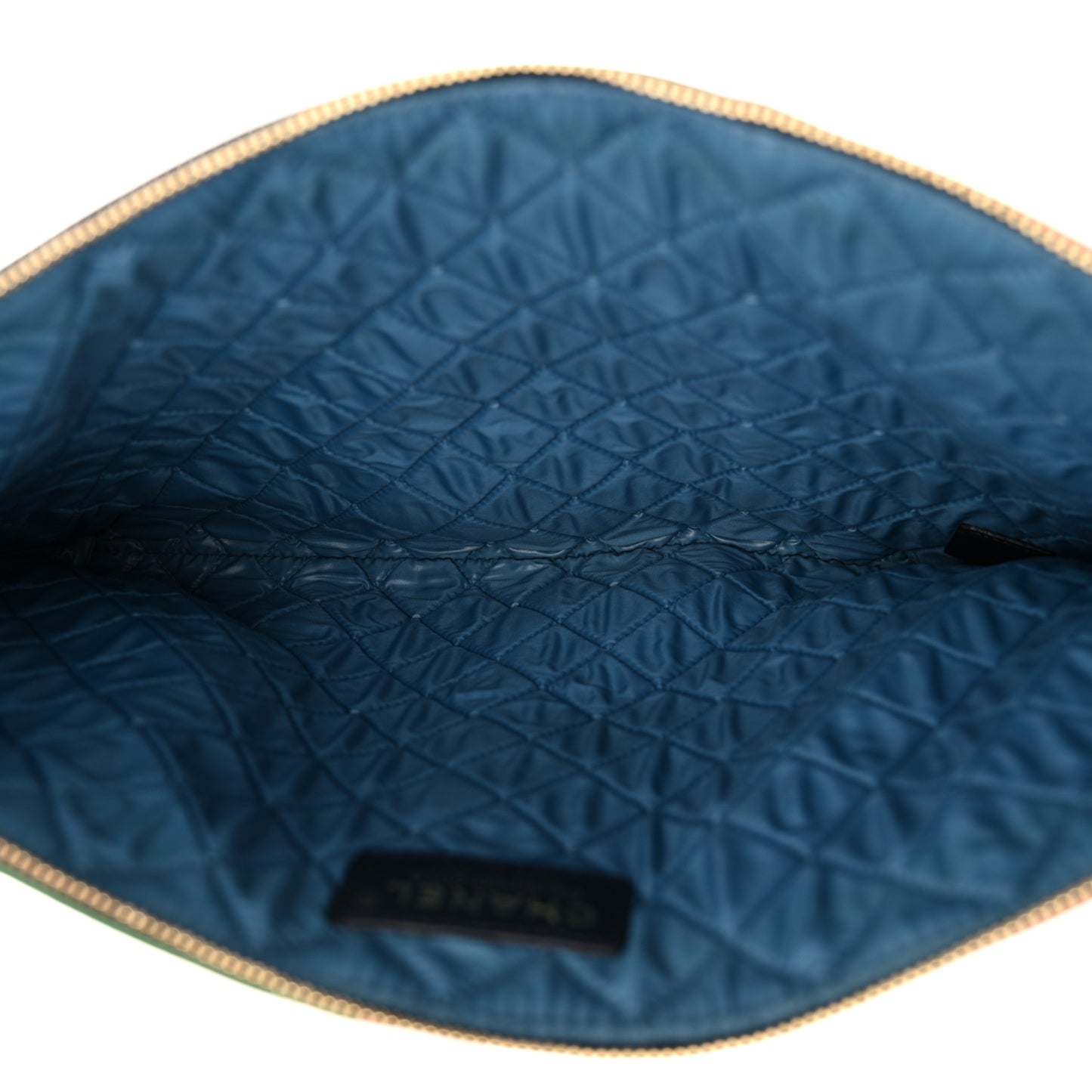 Lambskin Colorblock Cosmetic Case Multicolor