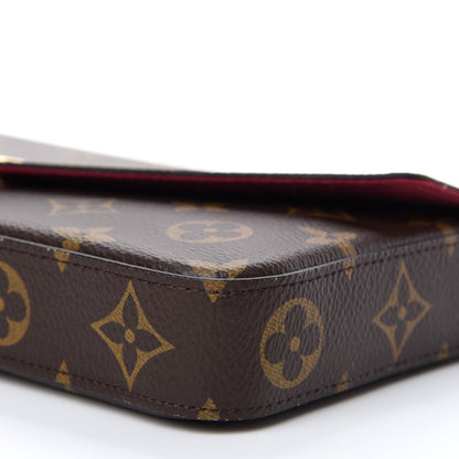 Louis Vuitton Monogram Pochette Felicie Chain Wallet Fuchsia 7 of 12
