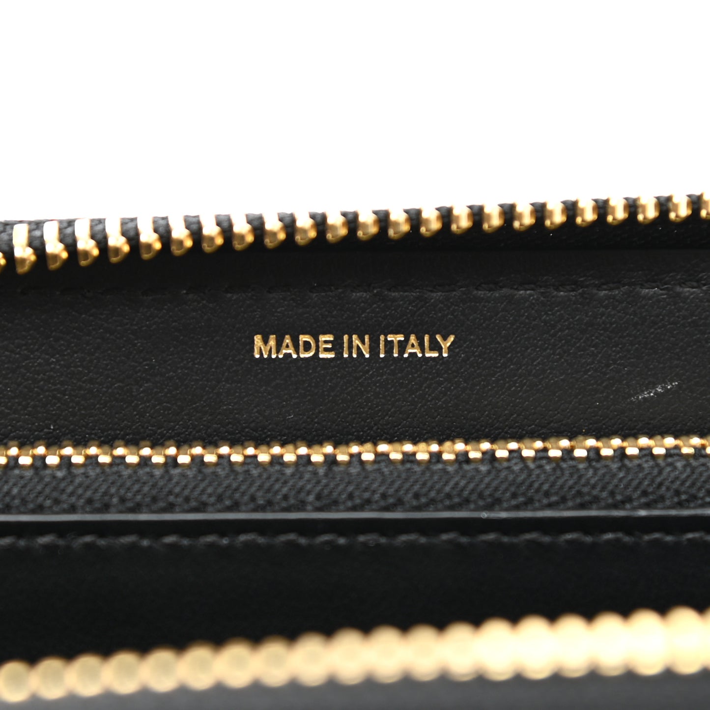 Calfskin Embossed Monogram Zip Around Wallet Black