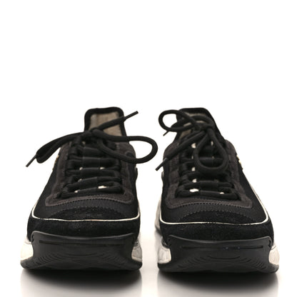 Chanel Velvet Calfskin Mixed Fibers CC Sneakers 39 Black 2 of 9