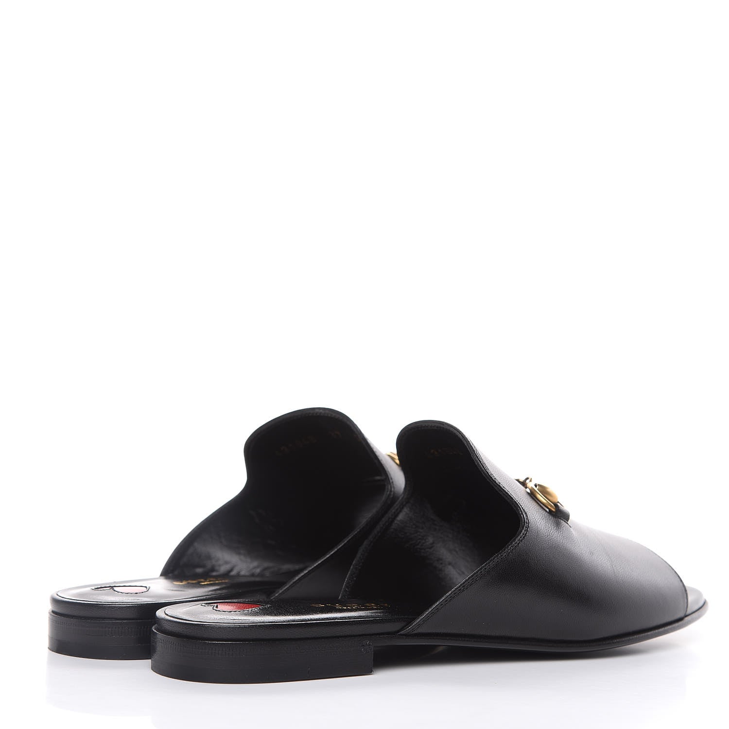 Gucci Malaga Kid Horsebit Slide Sandals 37.5 Black 4 of 11