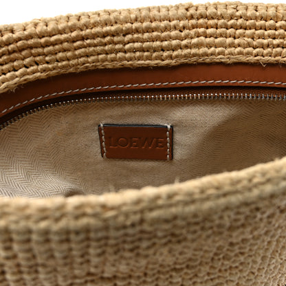 Loewe Calfskin Raffia Paulas Ibiza Pochette Bag Natural Tan 6 of 12