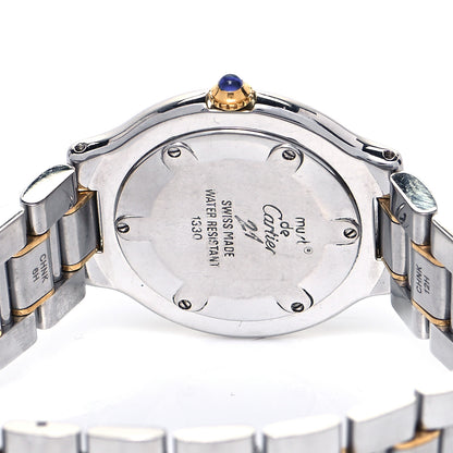 Cartier Stainless Steel 18K Yellow Gold 31mm Must De 21 Quartz Watch 4 of 5