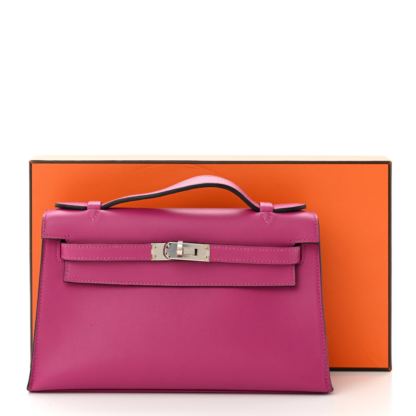 Swift Kelly Pochette Clutch Rose Pourpre
