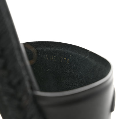 Chanel Lambskin Espadrille Mule Sandals 37 Black 8 of 8