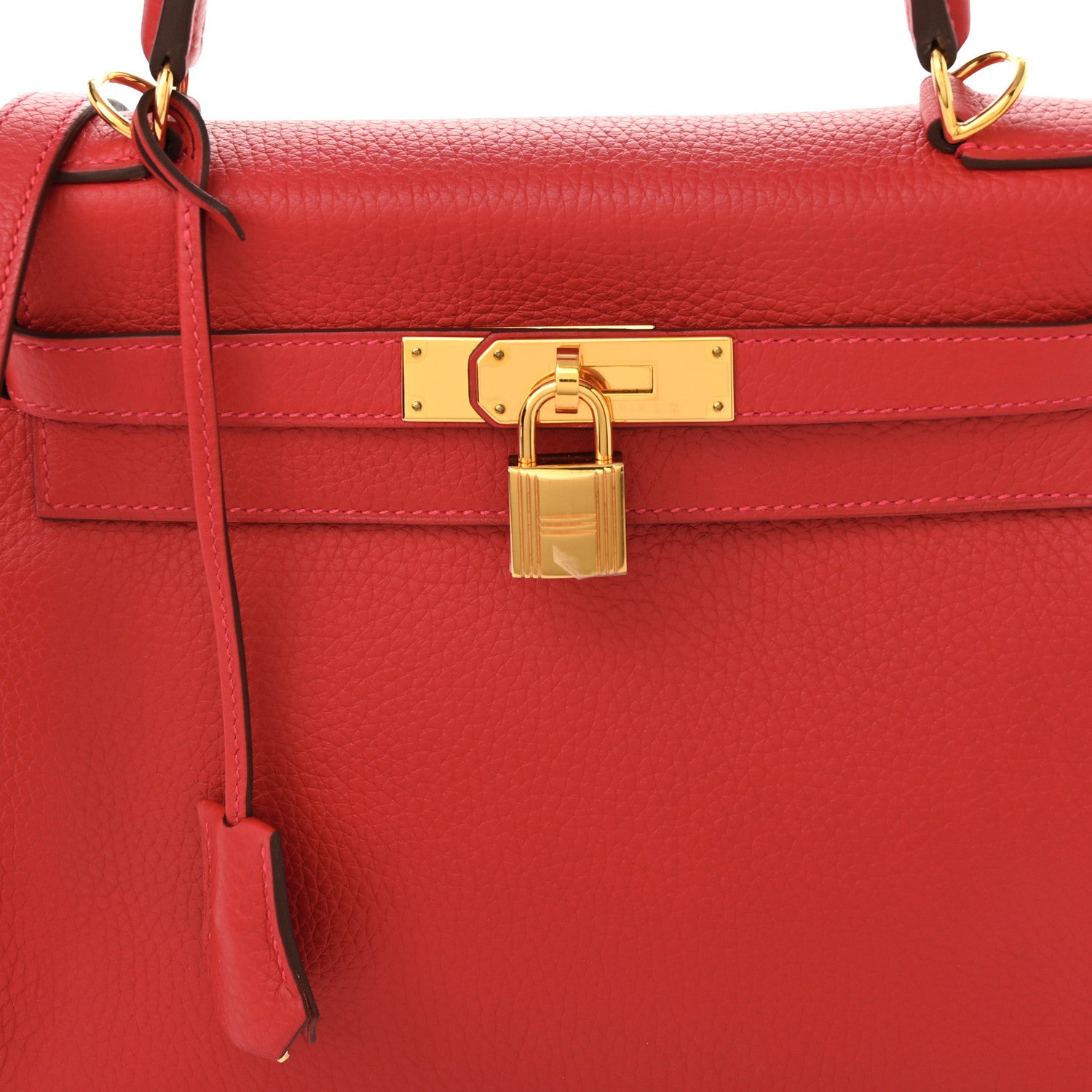 Hermes Taurillon Clemence Kelly Retourne 28 Rouge Casaque 8 of 10