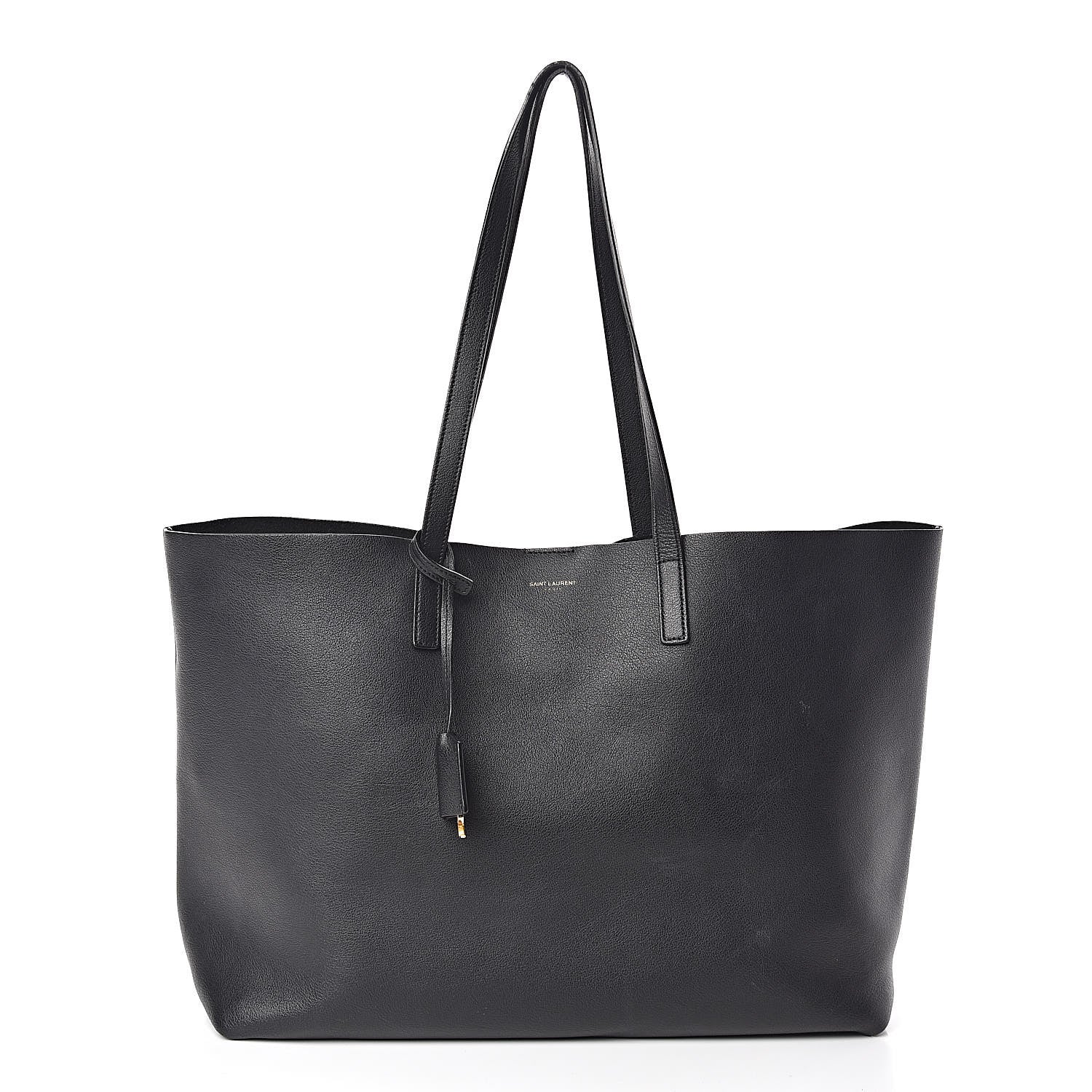 Saint Laurent Calfskin Large Shopping Tote Black 3 of 12
