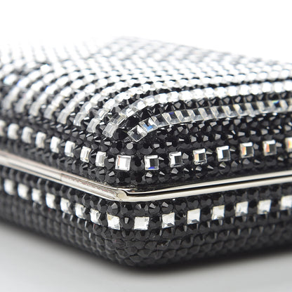 Judith Leiber Crystal Minaudière Clutch Black Silver 10 of 11
