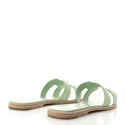 Hermes Epsom Oran Sandals 38 Vert Jade 4 of 9
