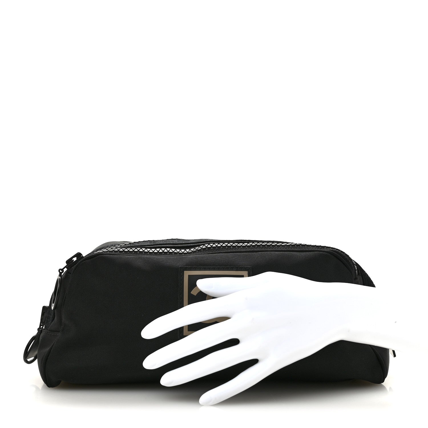 Chanel Canvas Nylon Sport Logo Cosmetic Bag Black 4 of 14