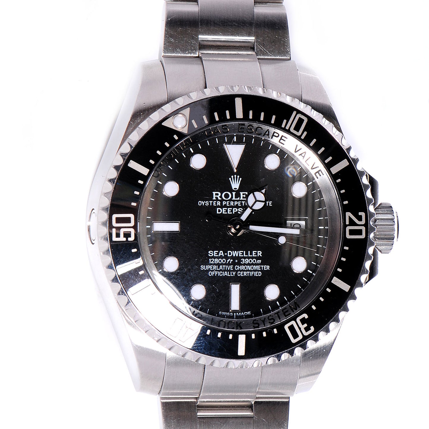 Stainless Steel 44mm Oyster Perpetual Date Sea-Dweller Deepsea Watch Black 126660