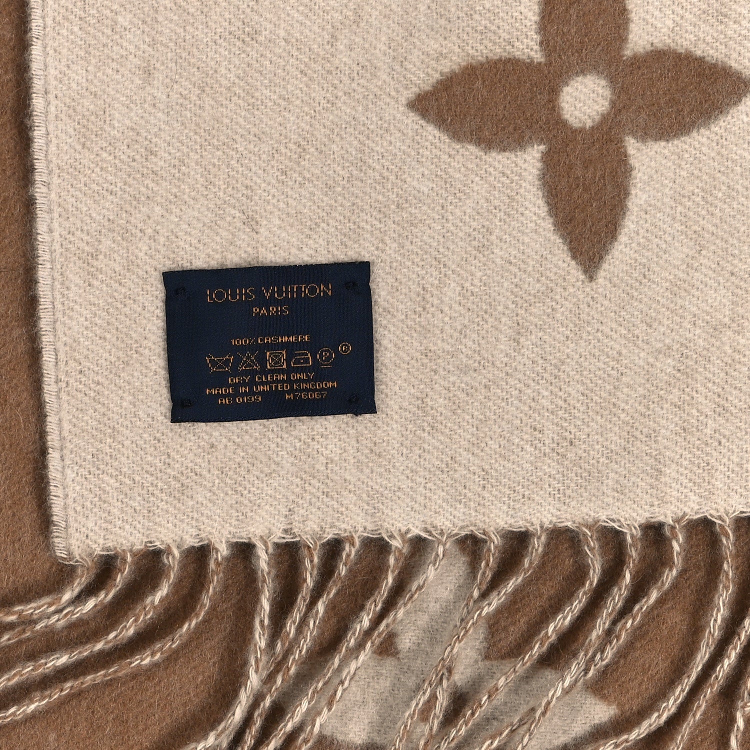 Louis Vuitton Cashmere Monogram Reykjavik Scarf Sand 2 of 2