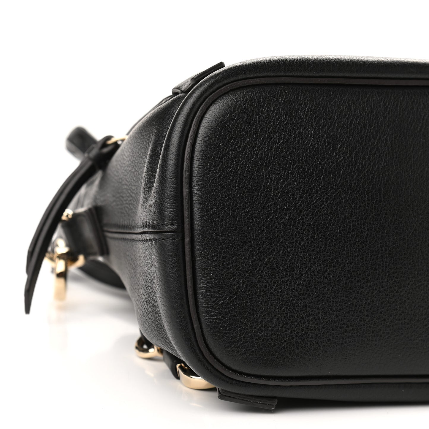Suede Calfskin Mini Faye Backpack Black