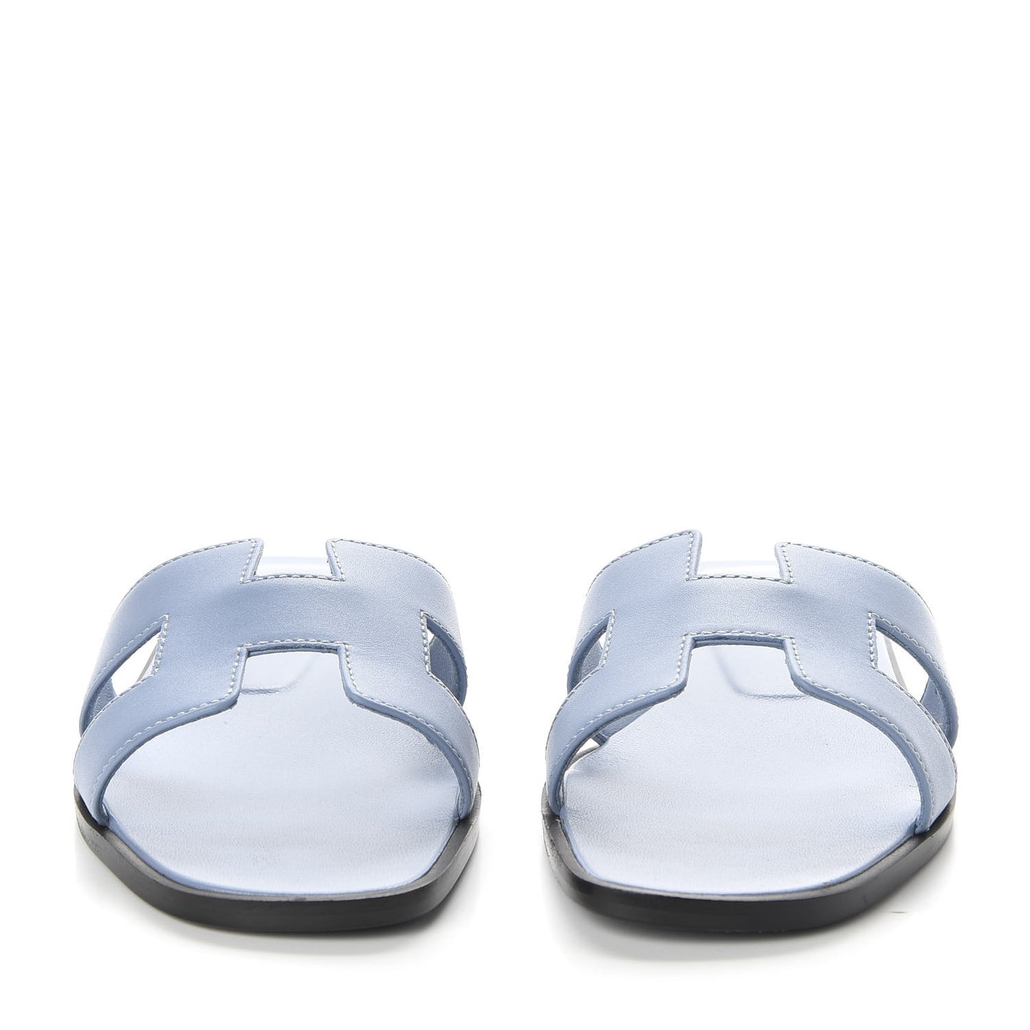 Calfskin Oran Sandals 37.5 Bleu Bleuet