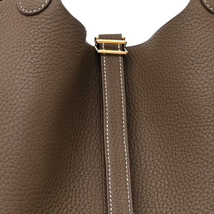 Hermes Taurillon Clemence Picotin Lock 22 MM Etoupe 8 of 12