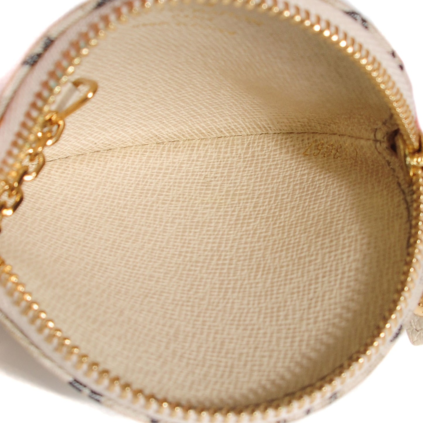 Mini Lin Croisette Round Coin Purse Blue