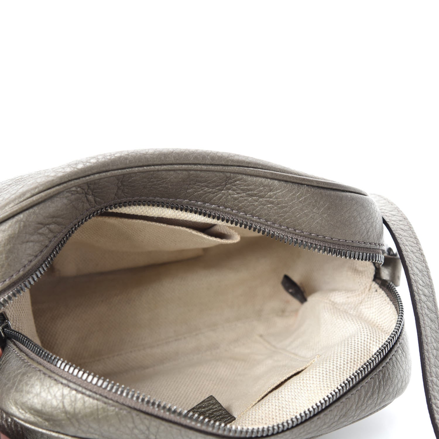 Gucci Metallic Pebbled Calfskin Small Soho Disco Bag Sasso 5 of 10