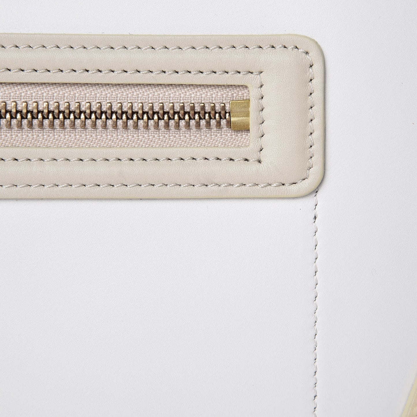 Smooth Calfskin Mini Tri-Color Luggage White