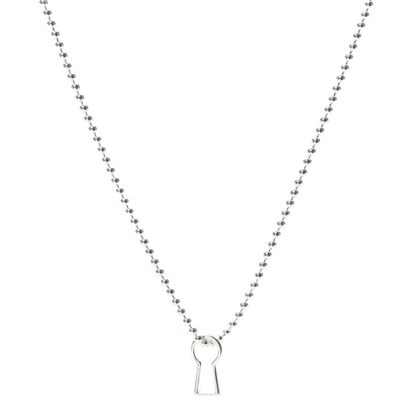Sterling Silver Makers Keyhole Pendant Necklace