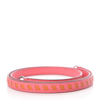 Hermes Epsom 16mm Tressage Shoulder Strap Rose Azalee Abricot 2 of 4